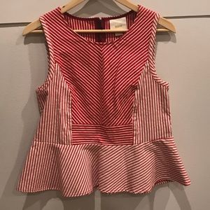 Anthropologie Mauve Peplum Top Size 10